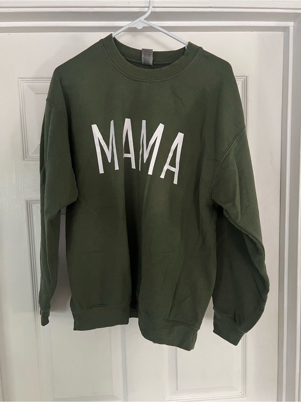 Olive Green "Mama" Crewneck Sweatshirt